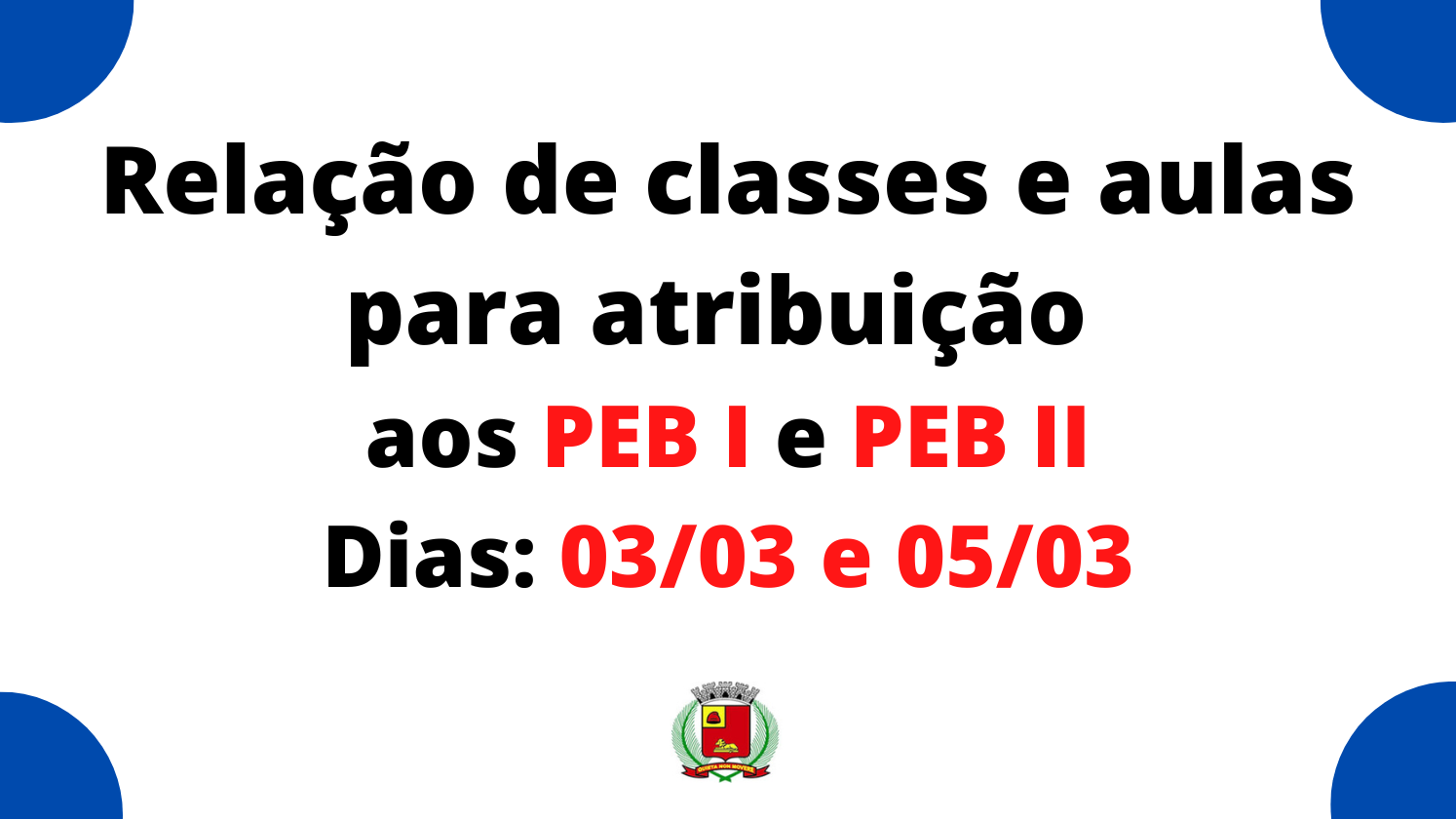 Imagem notícia Relação de Classes e aulas para Atribuição